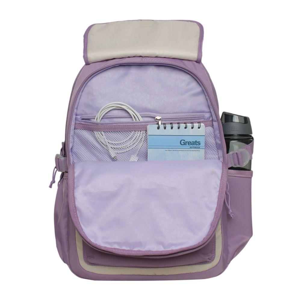 Mochila Mujer Qashqai Color Block Lila Head-3