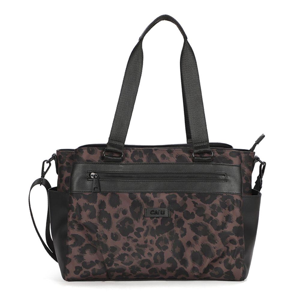 Cartera Bolso Shimmer Animal Print Café Calu-1
