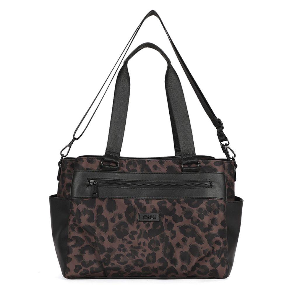 Cartera Bolso Shimmer Animal Print Café Calu-2