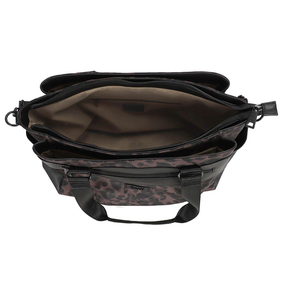Cartera Bolso Shimmer Animal Print Café Calu-3