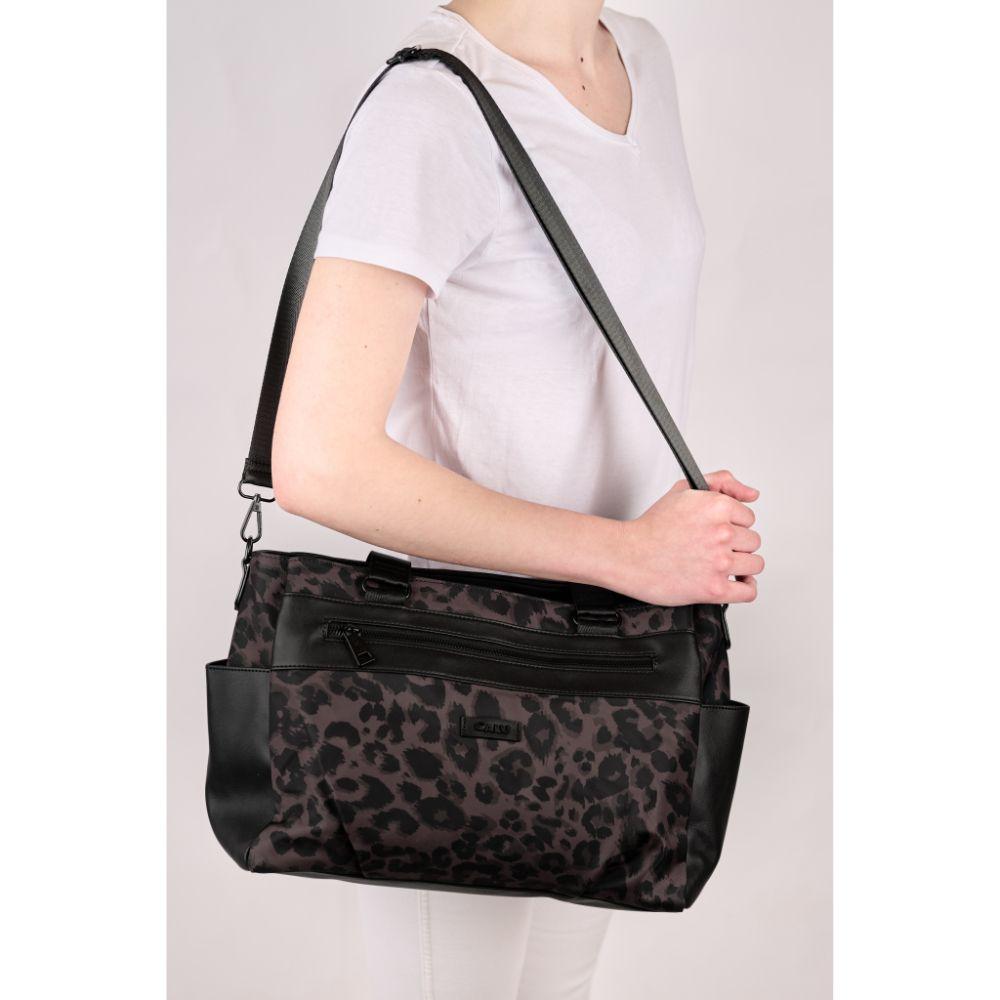Cartera Bolso Shimmer Animal Print Café Calu-6