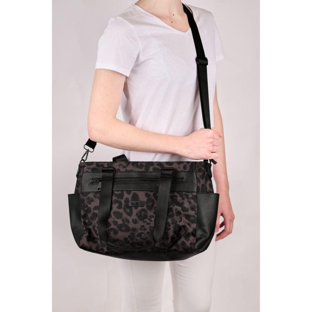Cartera Bolso Shimmer Animal Print Café Calu-7