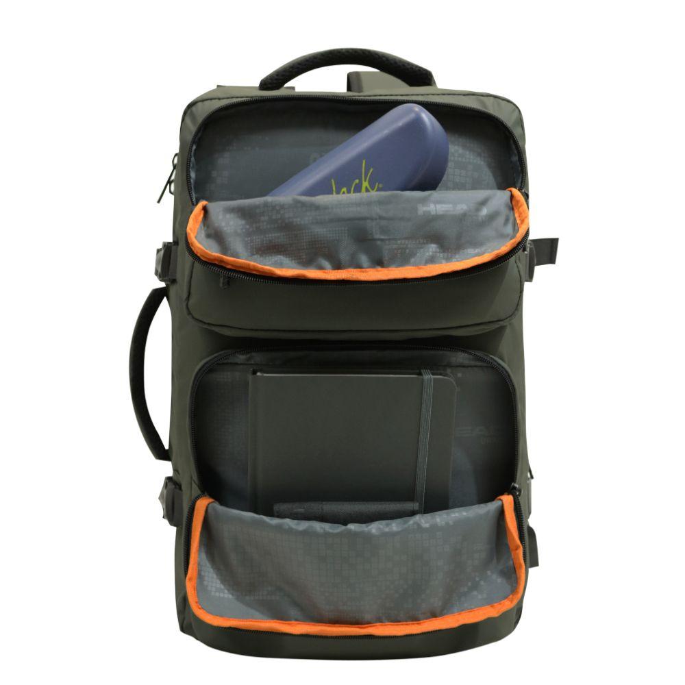 Mochila Viaje Expandible Journey Reverse Verde Head-3