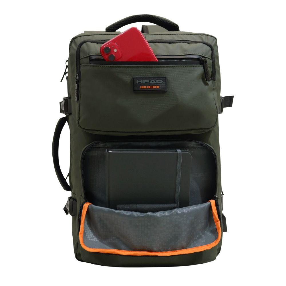 Mochila Viaje Expandible Journey Reverse Verde Head-2