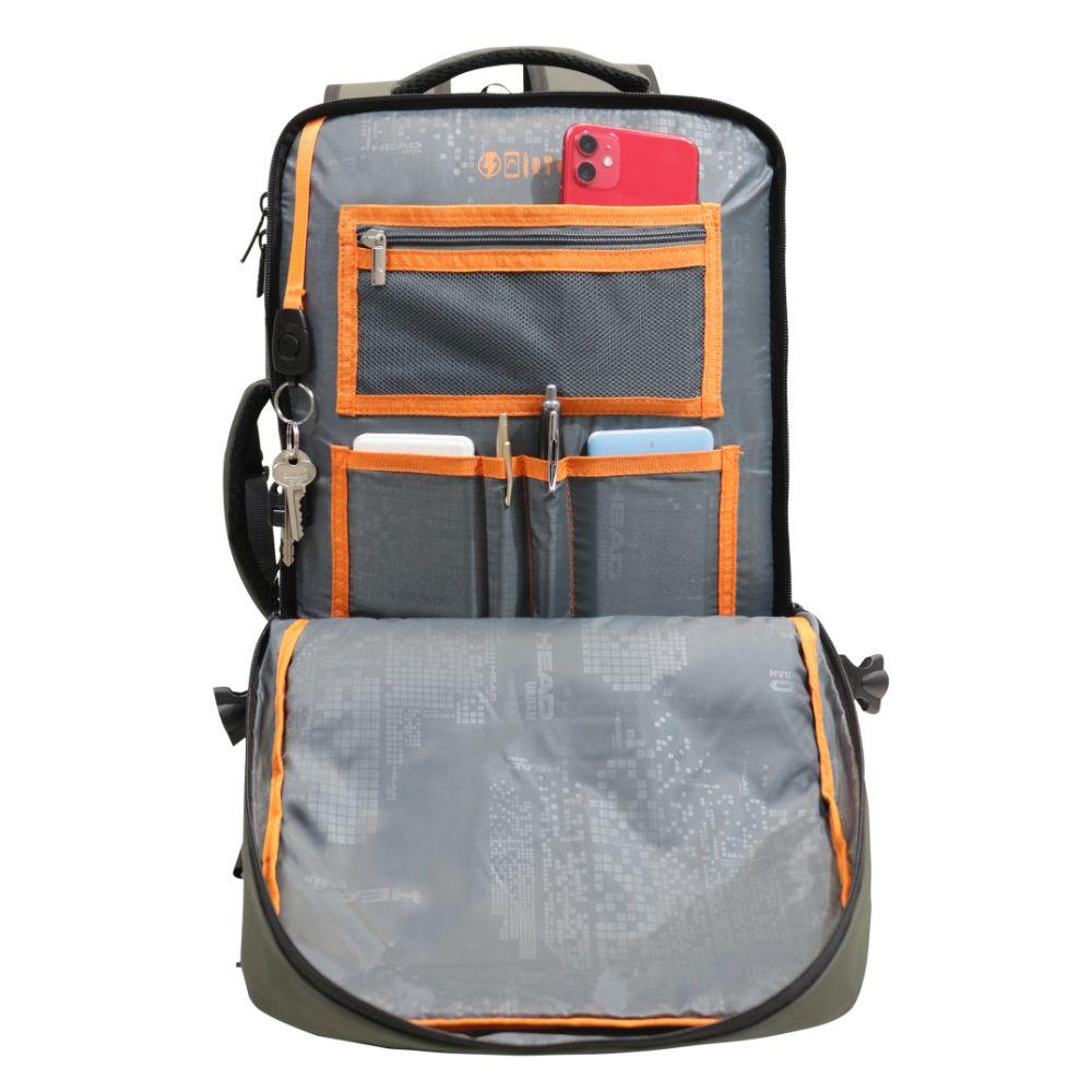 Mochila Viaje Expandible Journey Reverse Verde Head-4