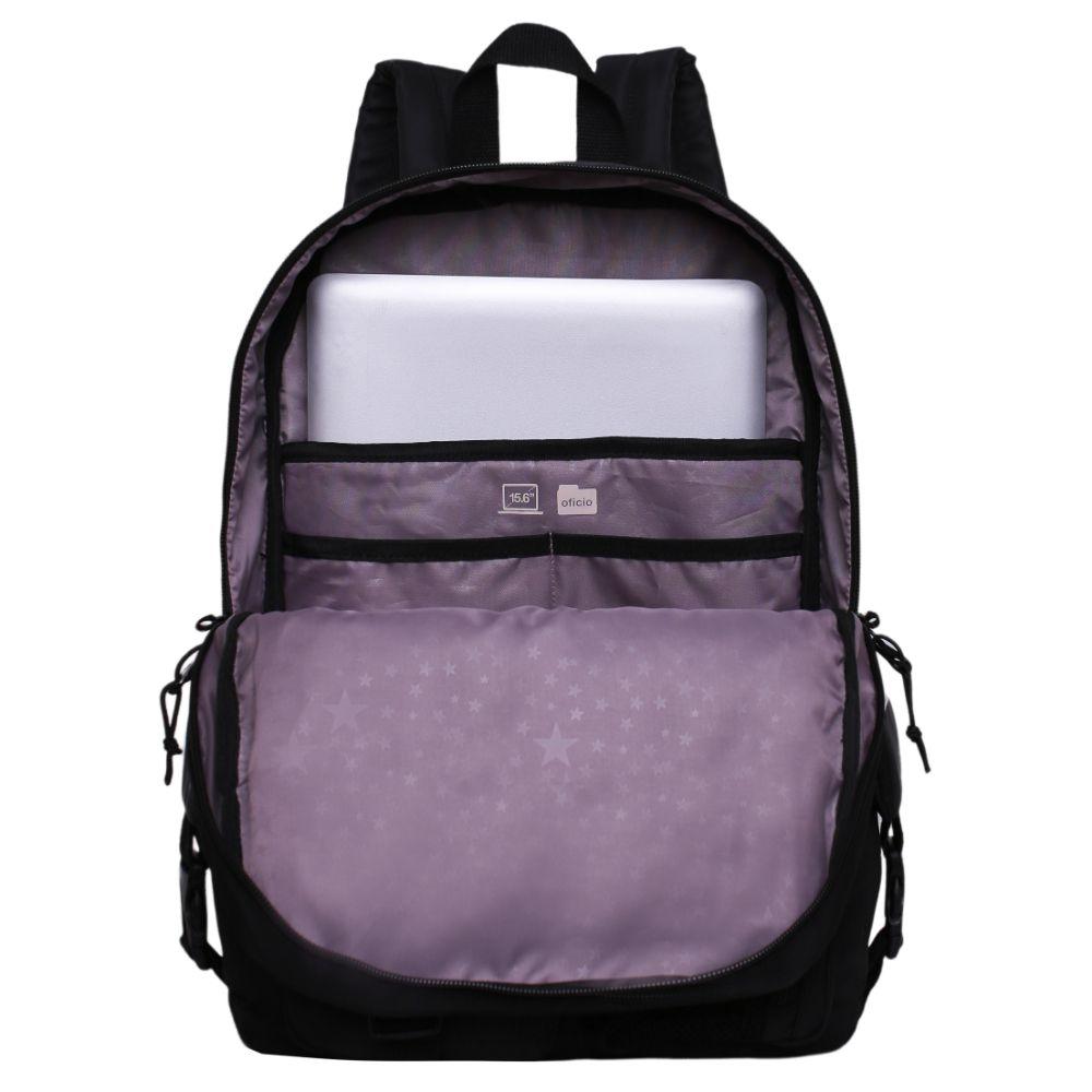 Mochila Mujer Escalede Holographic Negro Head-2