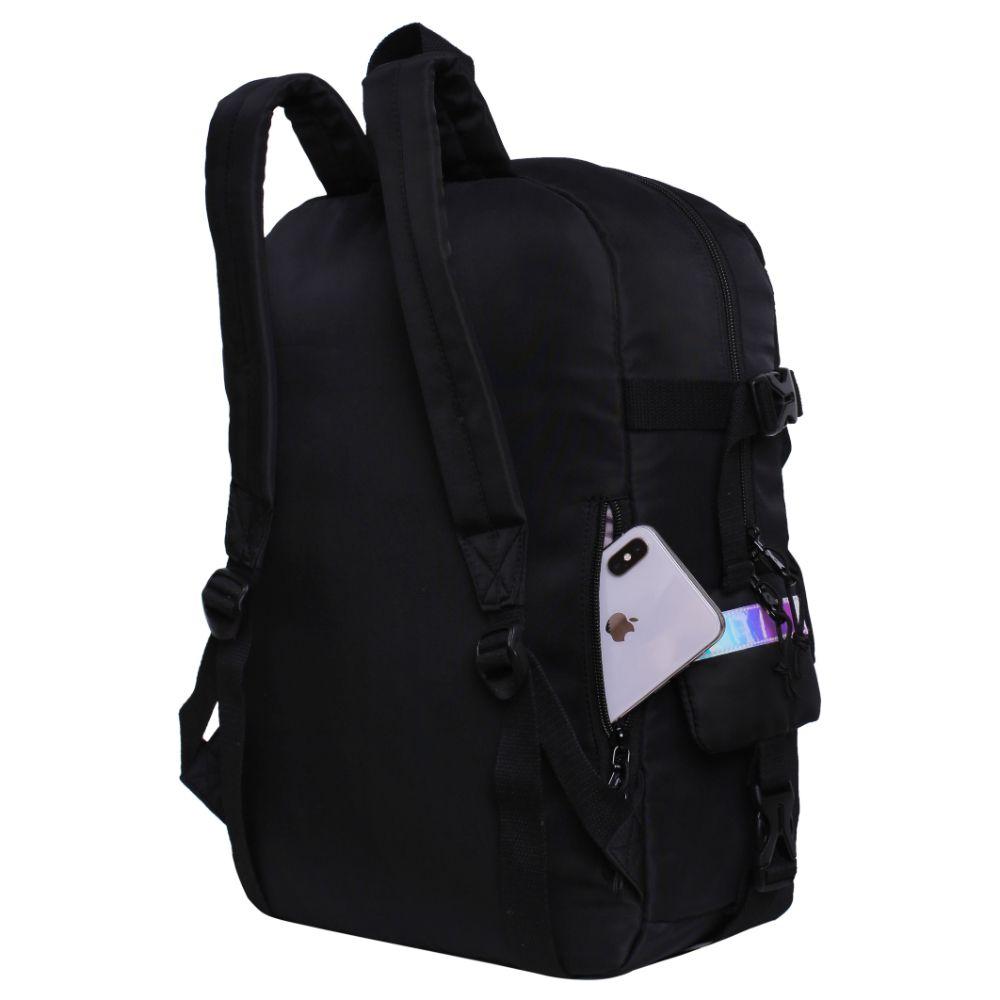 Mochila Mujer Escalede Holographic Negro Head-3