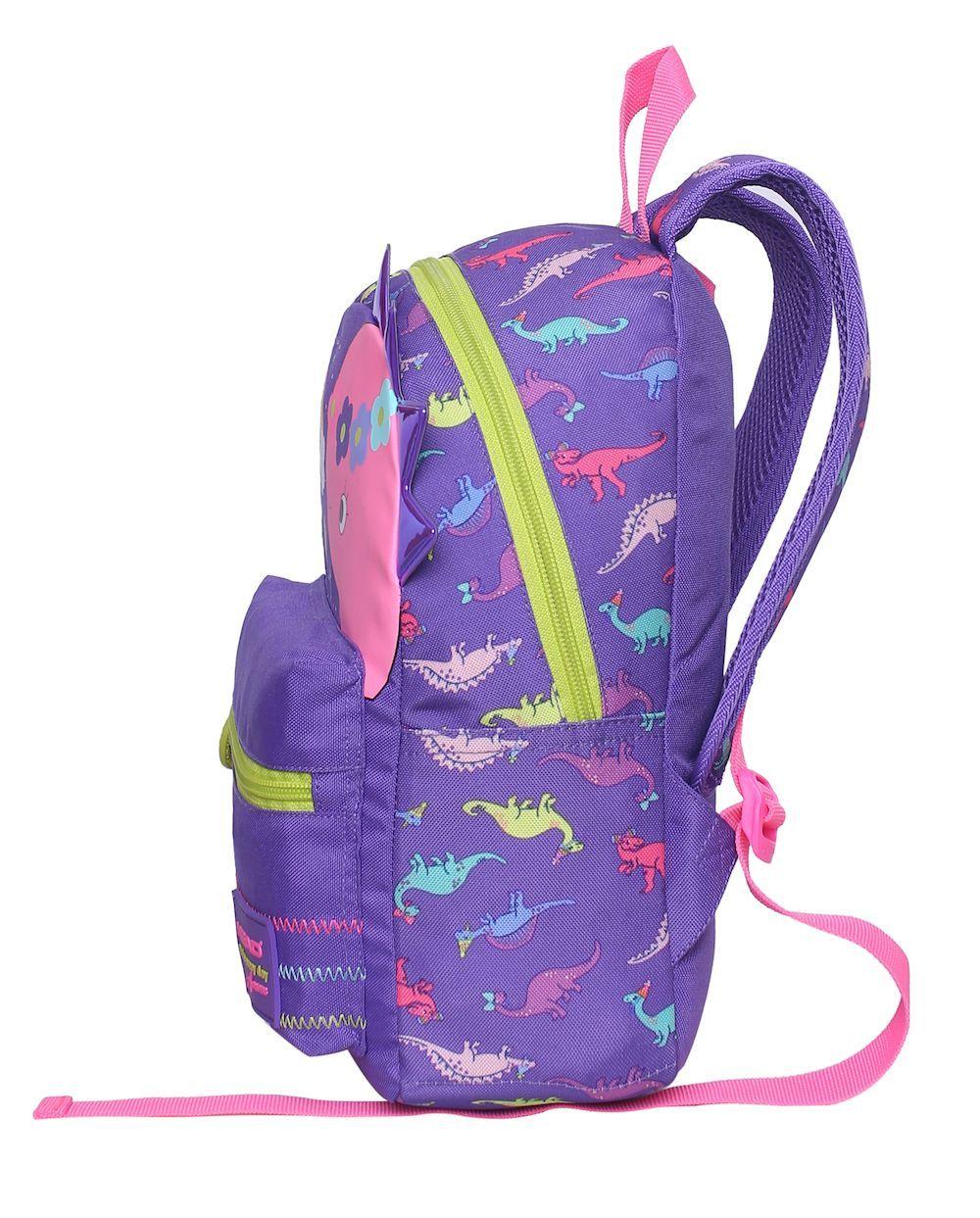 Mochila Infantil Cookie 20 Dino Girl Morado Head-3