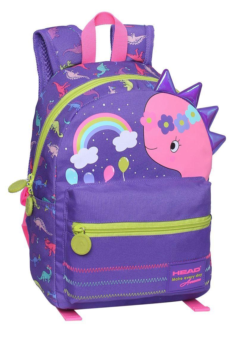 Mochila Infantil Cookie 20 Dino Girl Morado Head-0