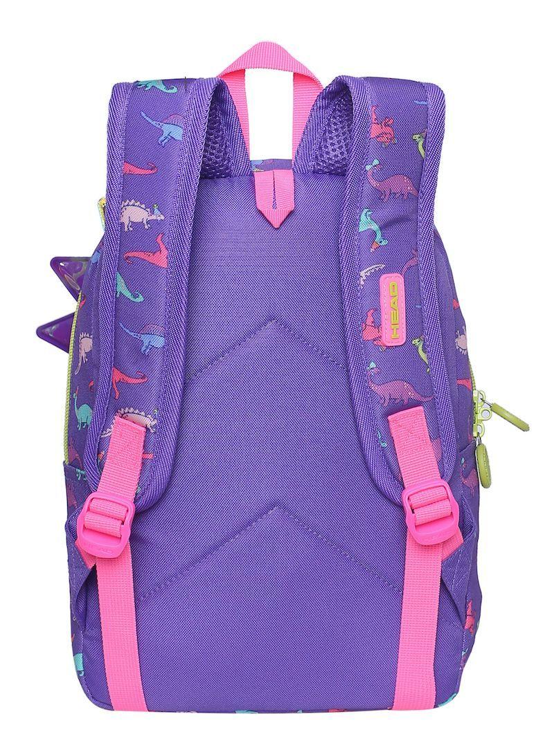 Mochila Infantil Cookie 20 Dino Girl Morado Head-2