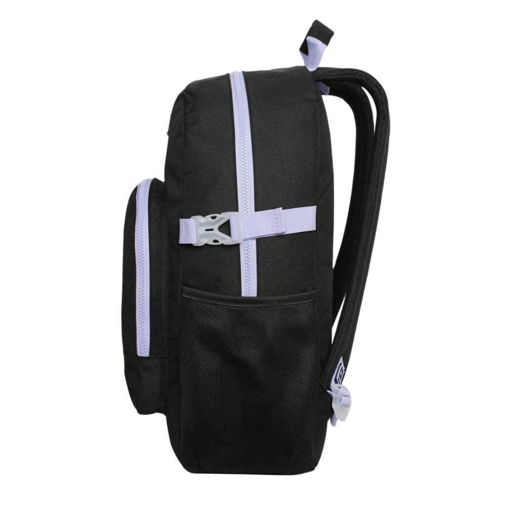 Mochila Compacta Mujer Diva Negro Lila Head-3