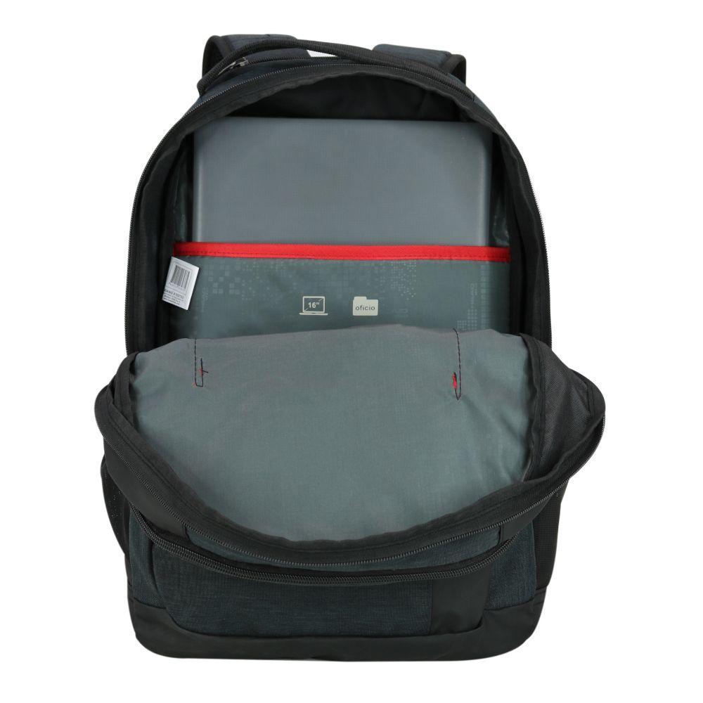 Mochila Ejecutiva Notebook Porter Melange Gris Oscuro Head-3