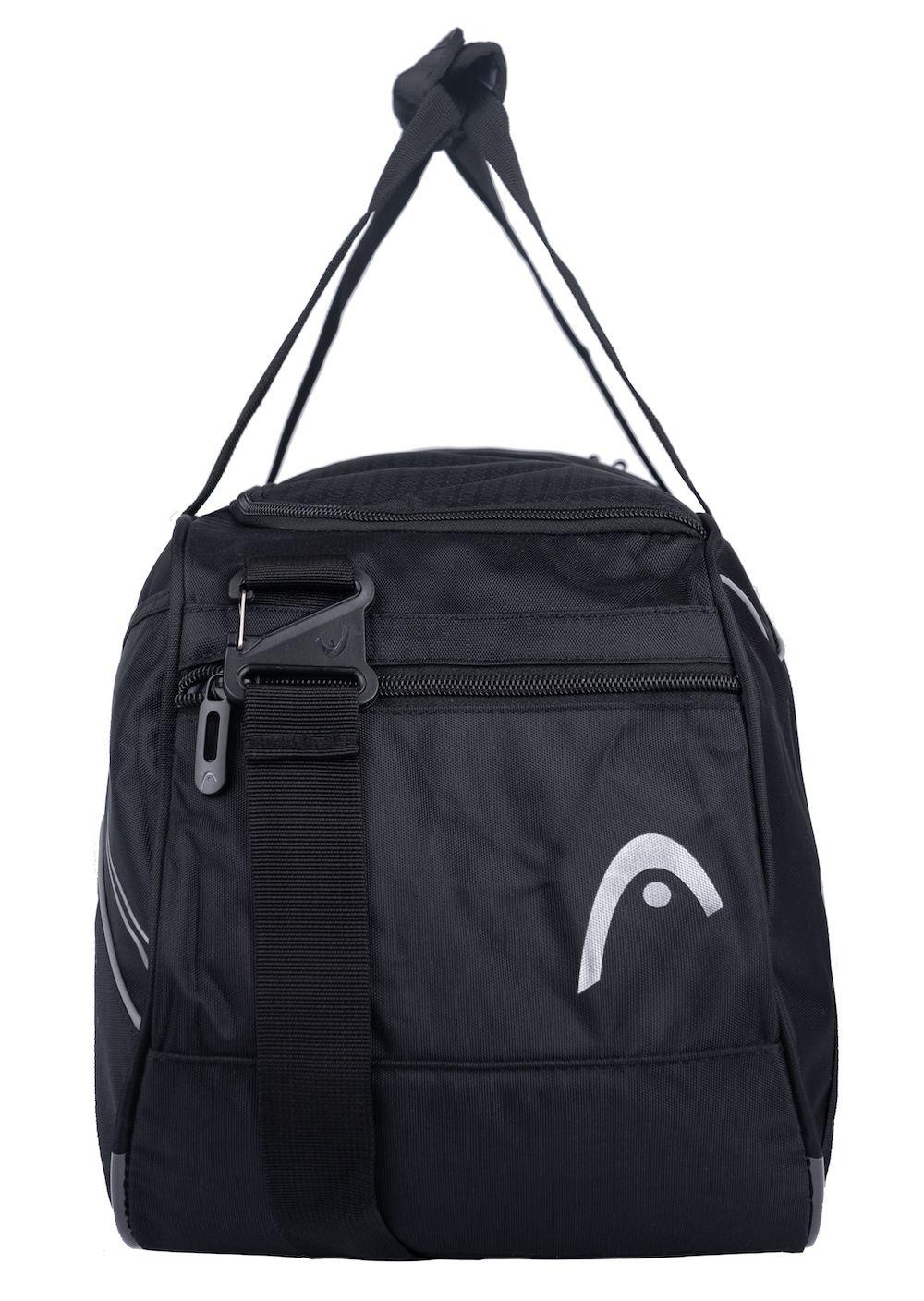 Bolso Deportivo New Combat 45 Negro Plata Head-2