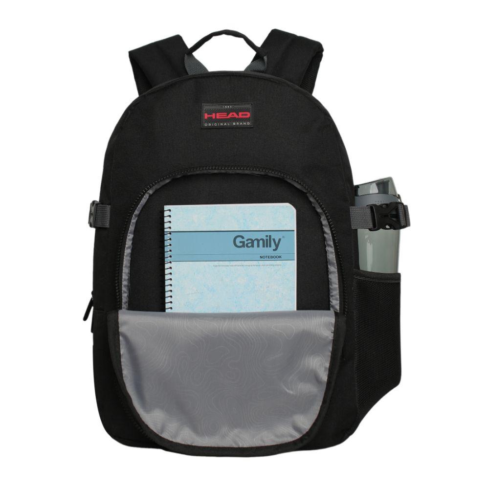Mochila Compacta Escape Negra Rojo Head-1