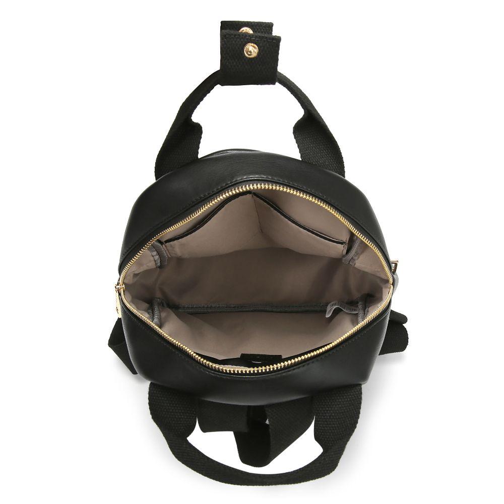 Mochila Cartera Texturas Julieta Negra Calu-2
