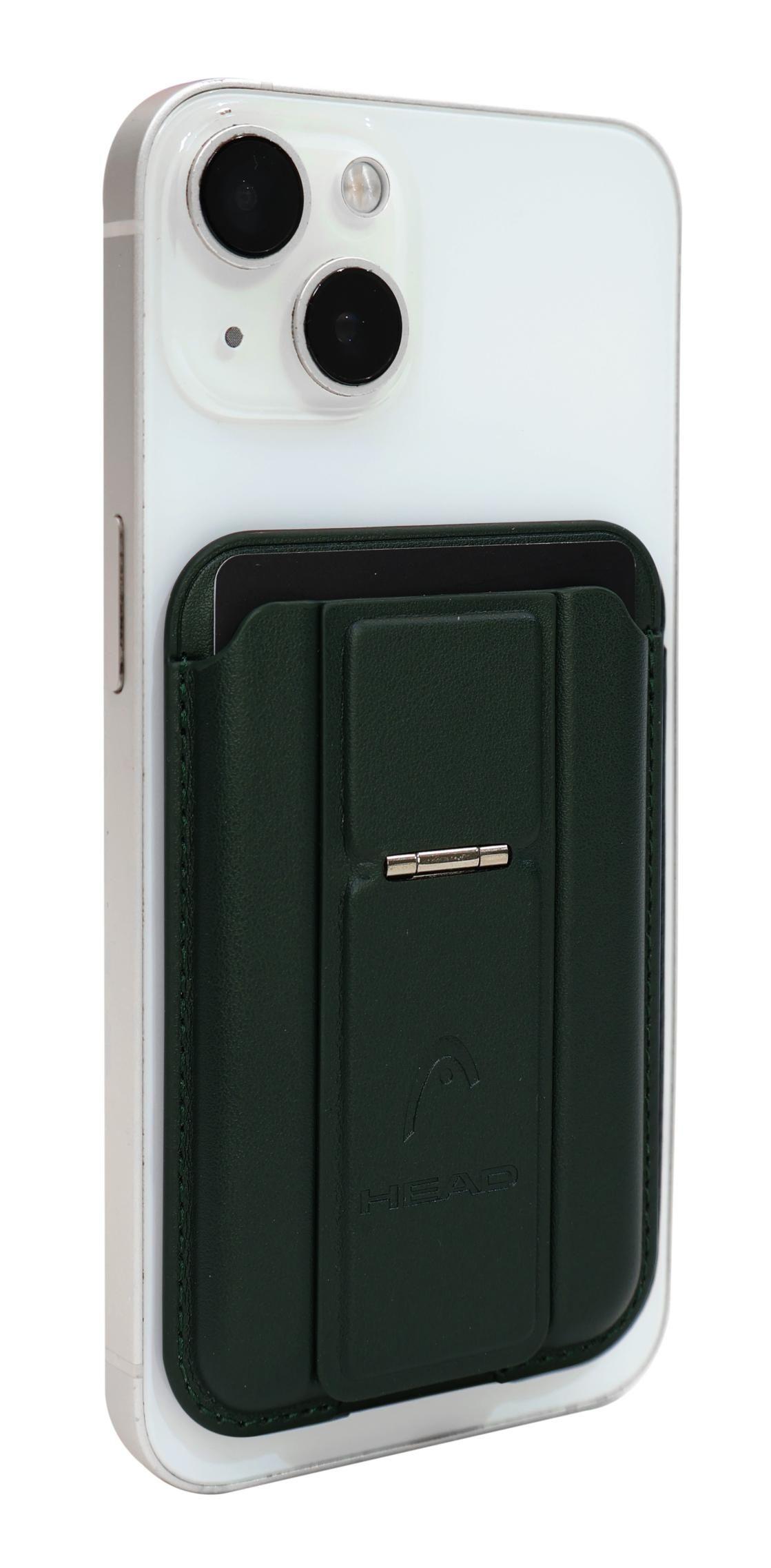 Billetera Tarjetero Magnético Magsafe Cayman Verde Head-3