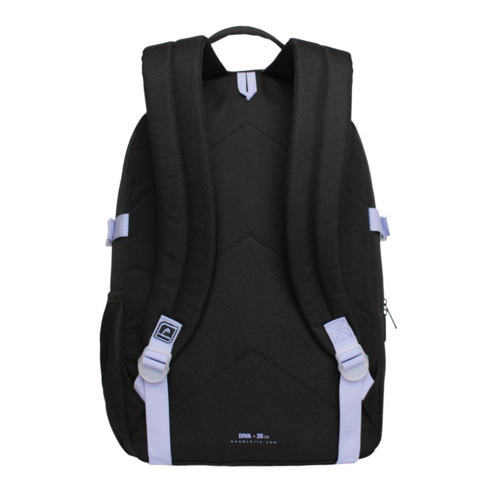 Mochila Compacta Mujer Diva Negro Lila Head-4