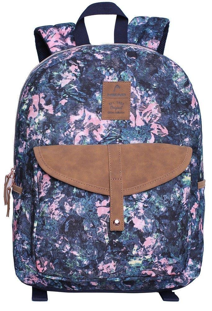 Mochila Creta Azul Flores Mujer Head   -1
