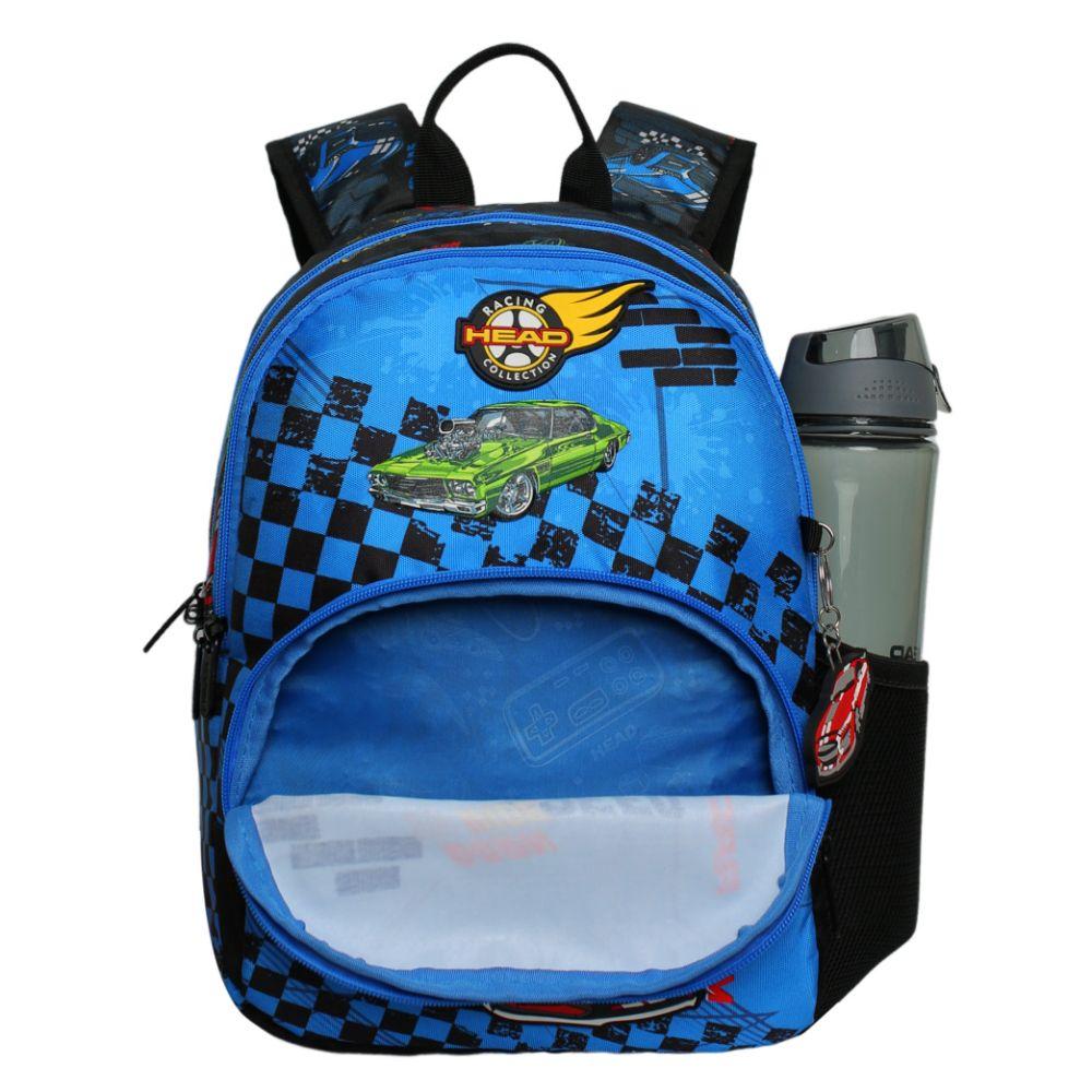 Mochila Infantil Niño Gum Speed Car Negro Head-2