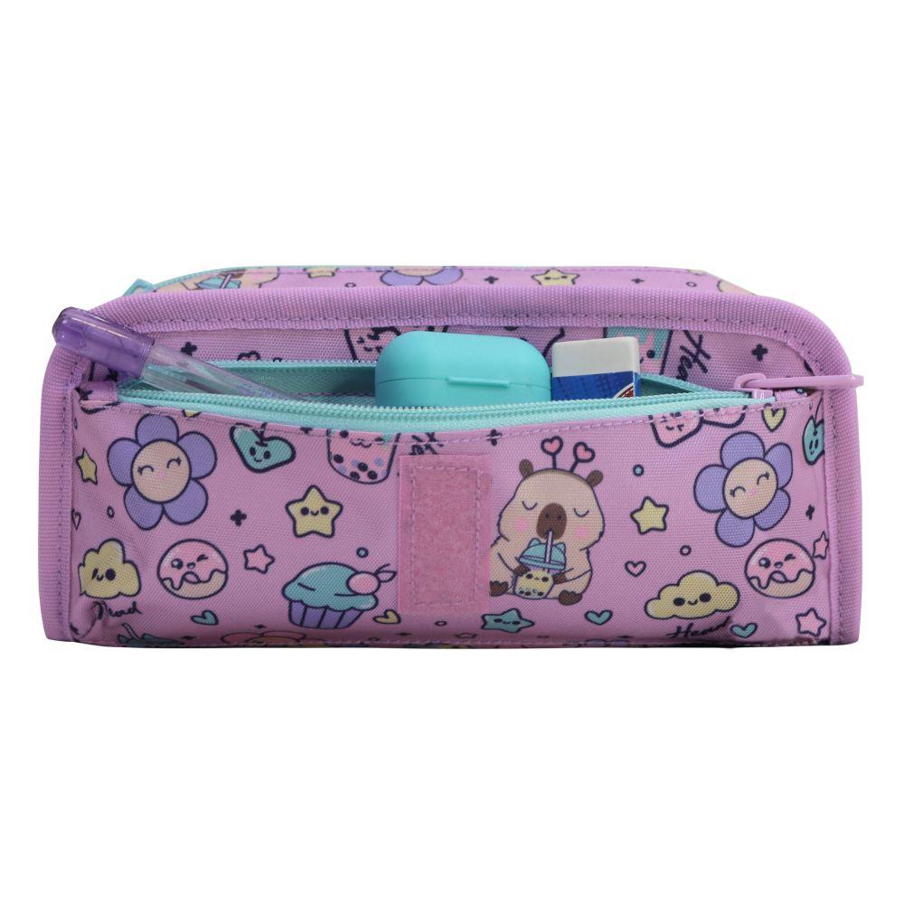 Estuche Infantil Niña Cherry Capibara Morado Head-2