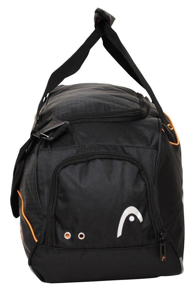 Bolso Deportivo Combat 55 Negro Naranjo Head  -3