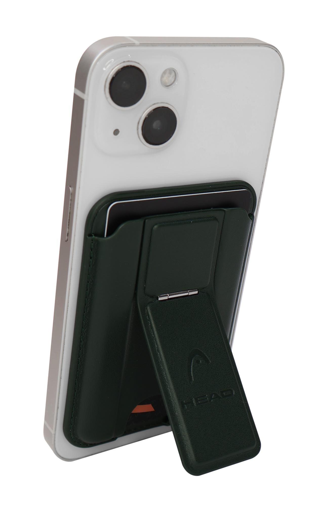 Billetera Tarjetero Magnético Magsafe Cayman Verde Head-4