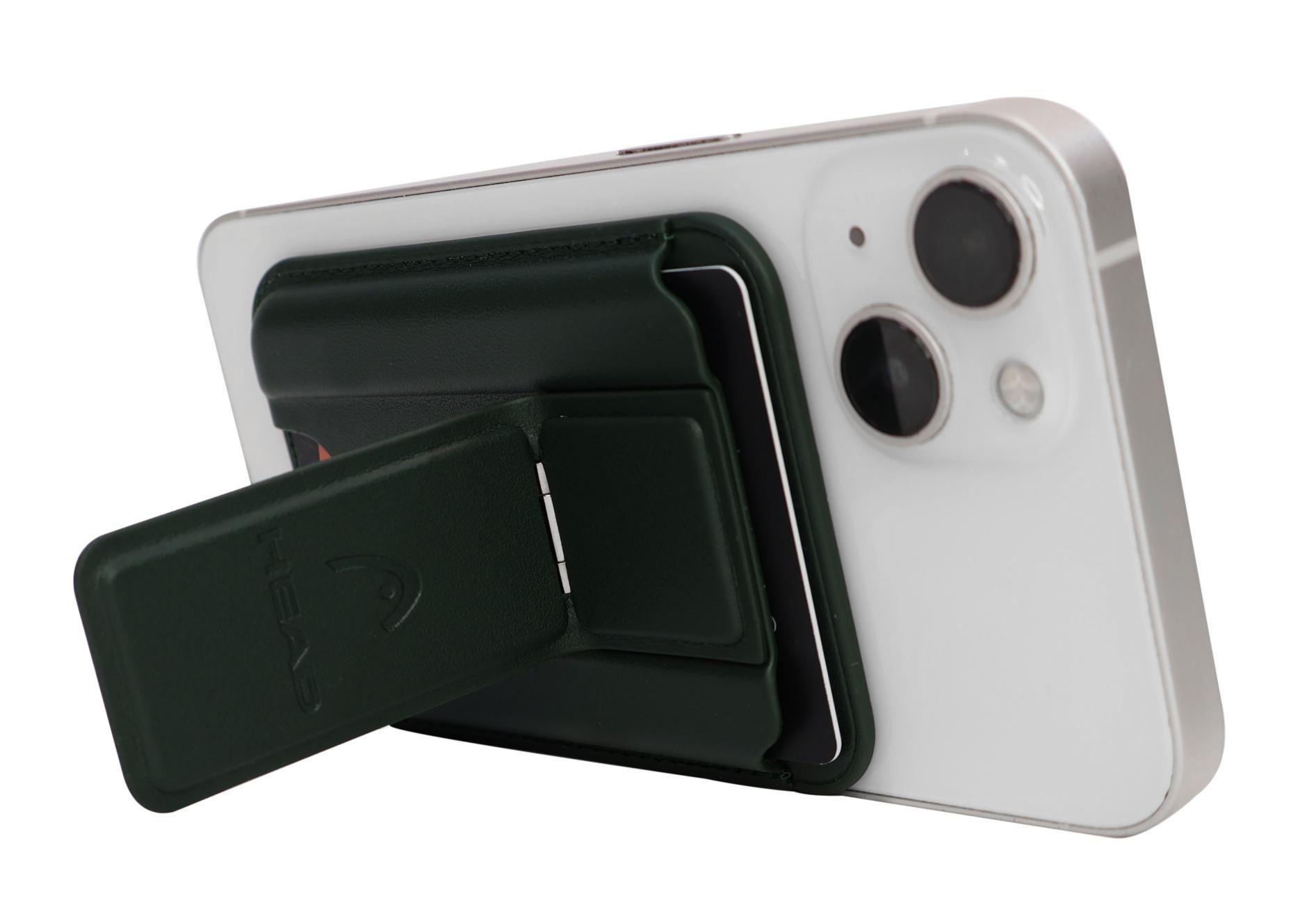 Billetera Tarjetero Magnético Magsafe Cayman Verde Head-5