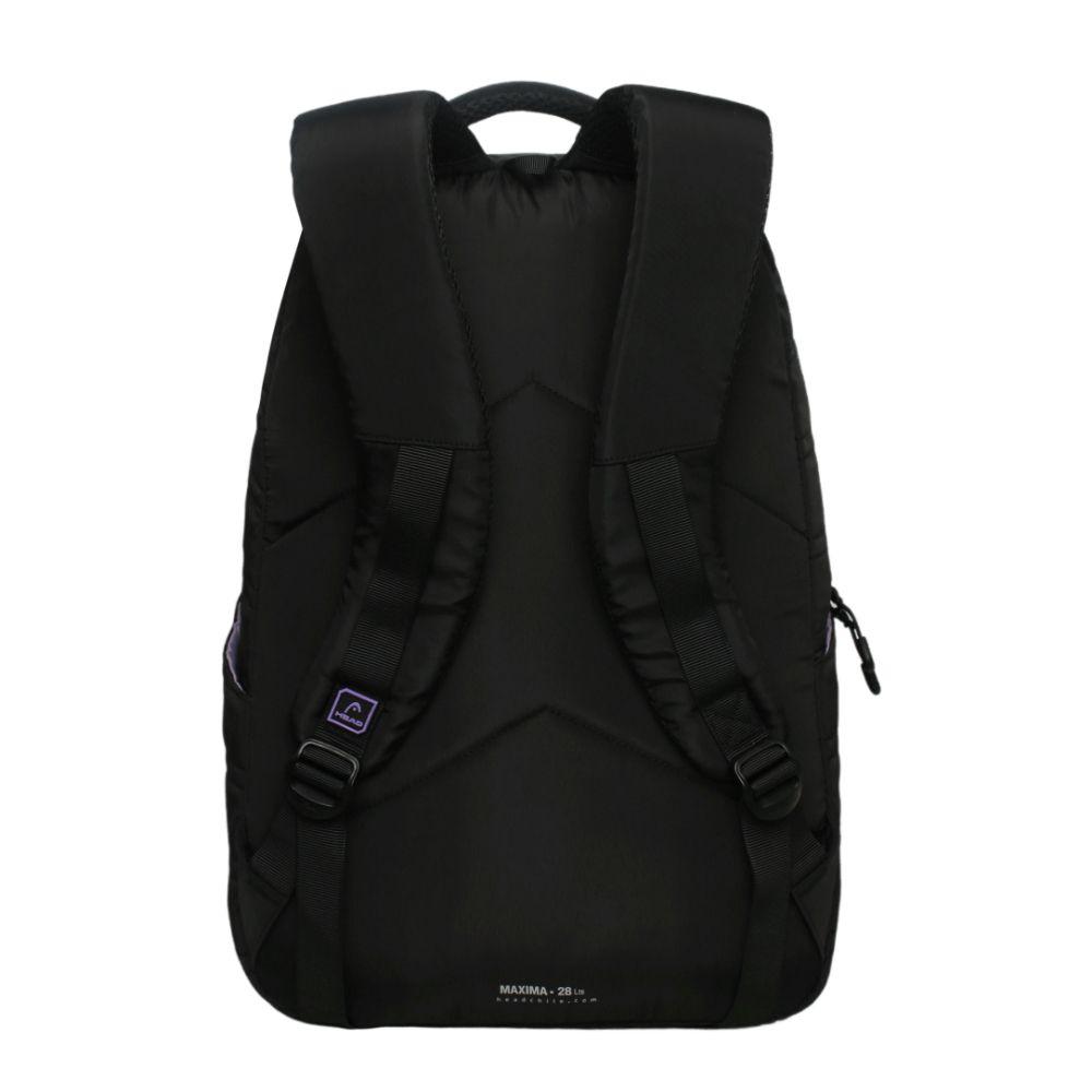 Mochila Mujer Maxima Microfibra Negro Lila Head-5
