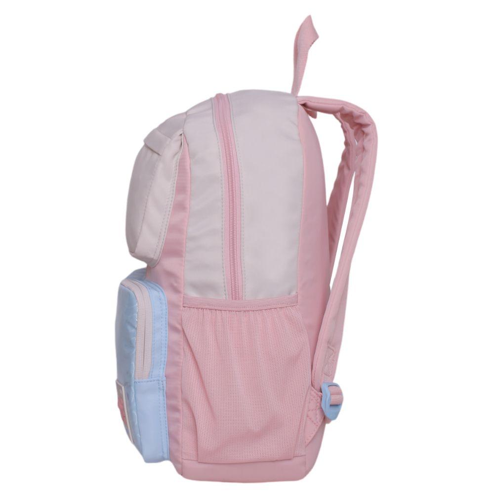 Mochila Infantil Funny Color Block Rosado Head-3