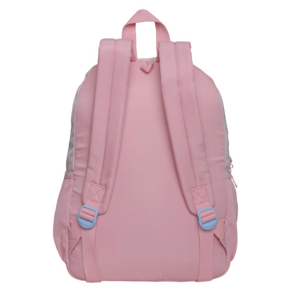 Mochila Infantil Funny Color Block Rosado Head-4