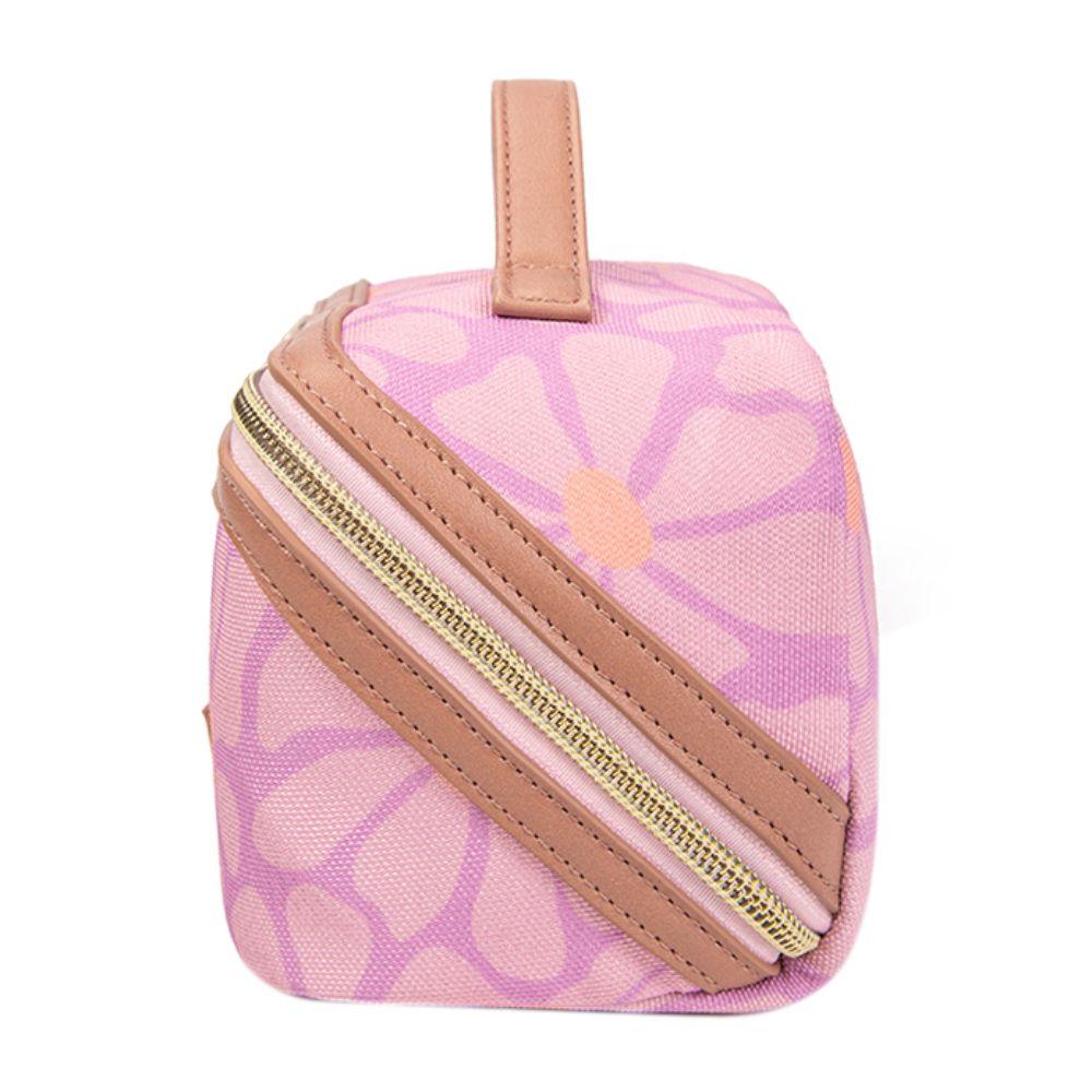 Neceser Cosmetiquero Leo Flores Rosado Calu-3