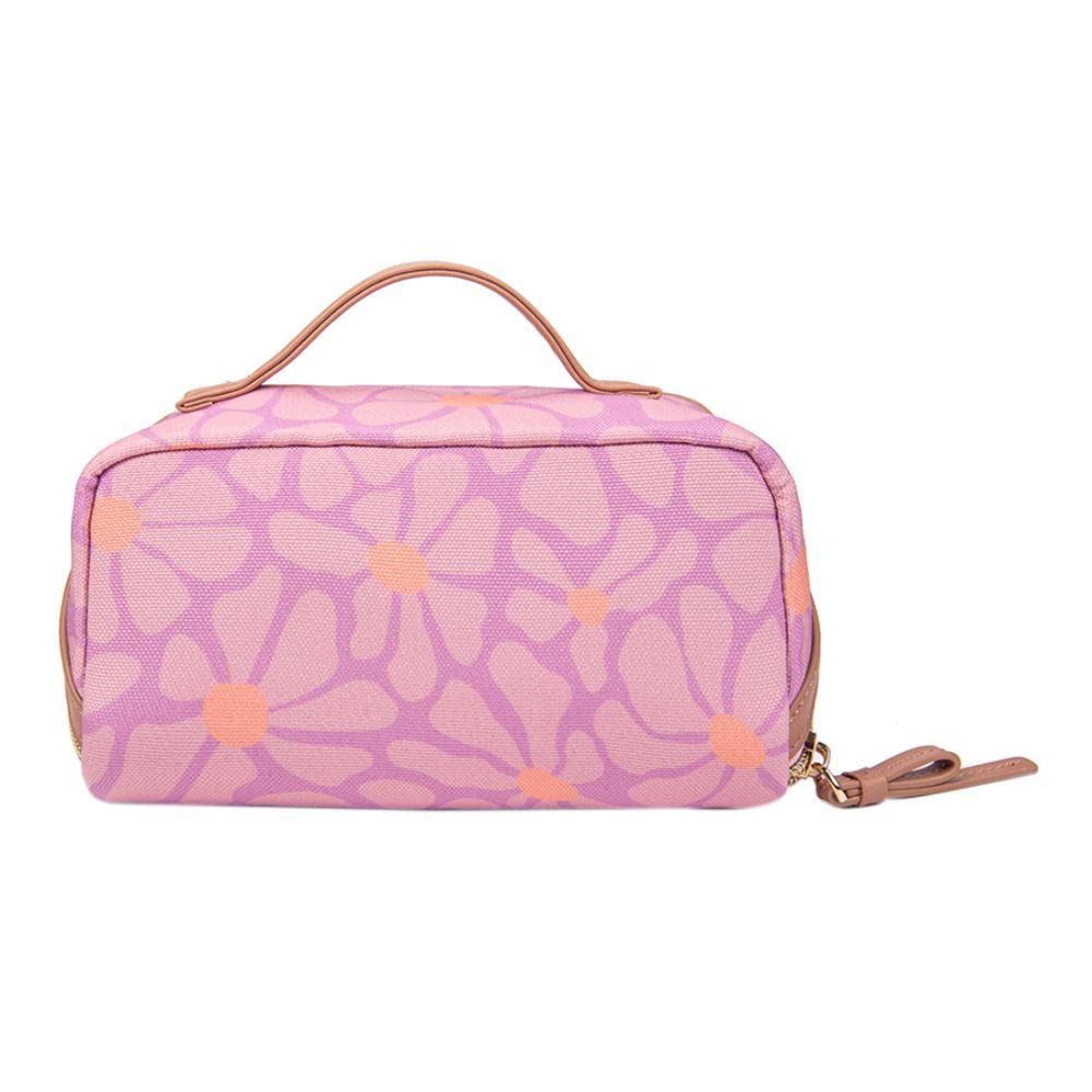 Neceser Cosmetiquero Leo Flores Rosado Calu-4