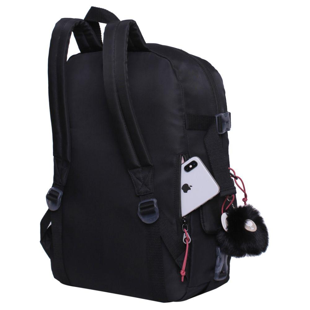 Mochila Mujer Fusion K-POP Glitter Negro Head-3