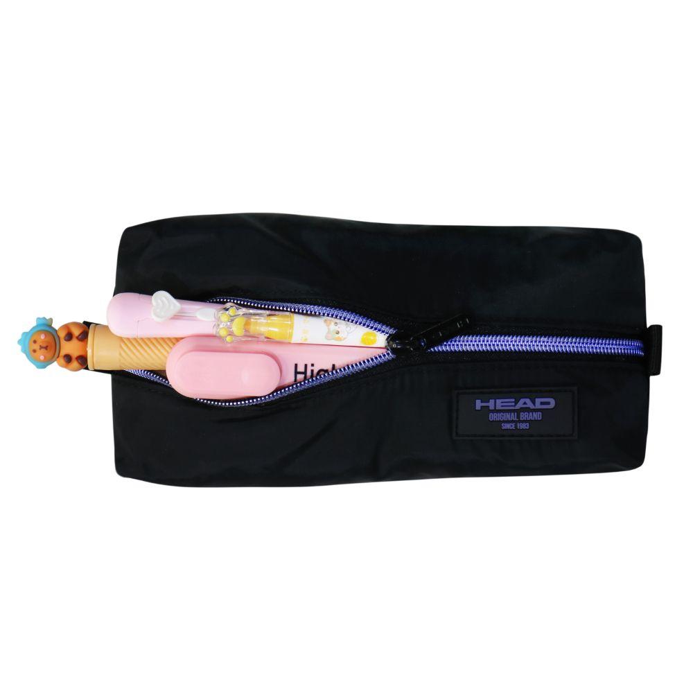 Estuche Simple Alto Negro Lila Head-2