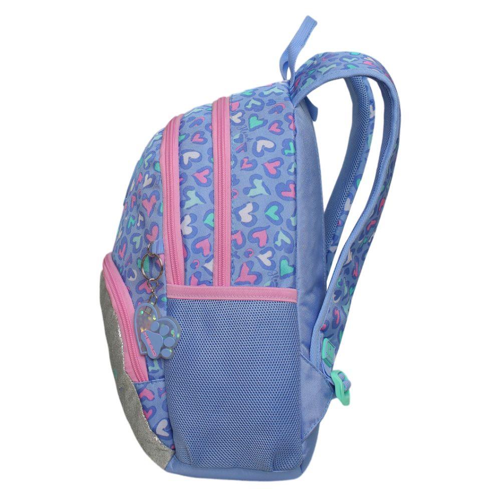 Mochila Infantil Niña Gum Gato Corazon Lila Head-3