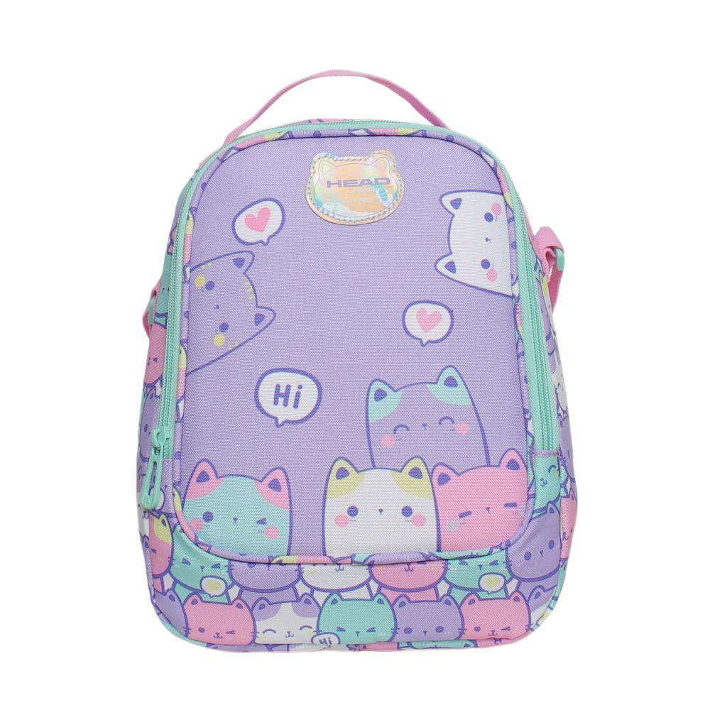 Lonchera Termica Grey New Gatos Pastel Head-1