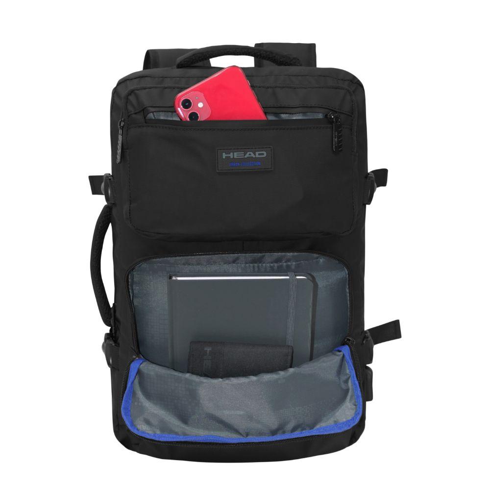Mochila Viaje Expandible Journey Reverse Negro Head-2