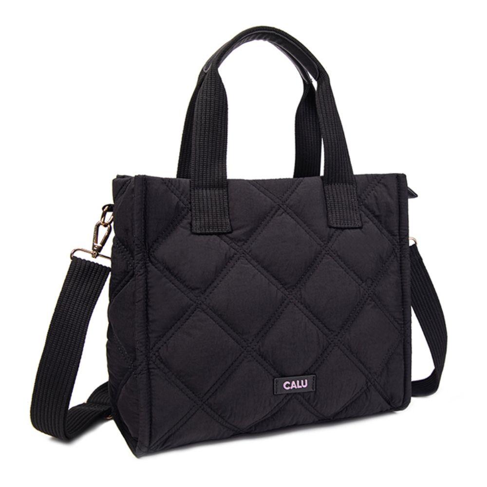 Cartera Acolchada Helena Negro Calu-0