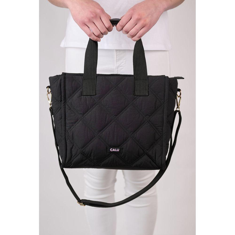 Cartera Acolchada Helena Negro Calu-6