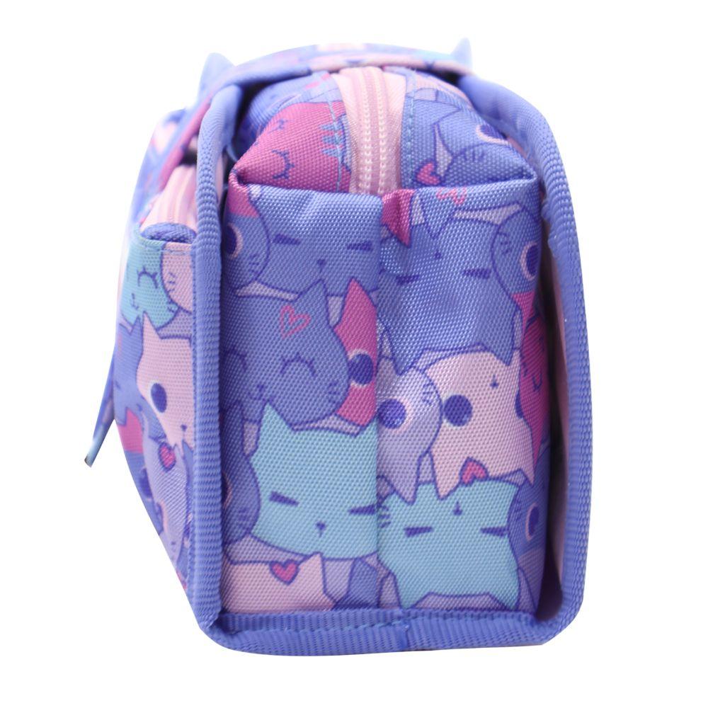 Estuche Infantil Niña Cherry Gato Lila Head-5