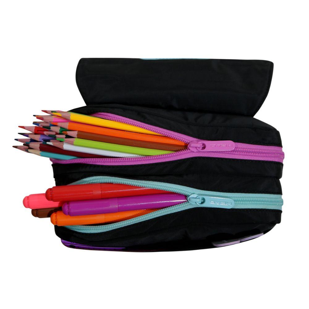 Estuche Infantil Niña Eraser Capibaras Negro Head-2