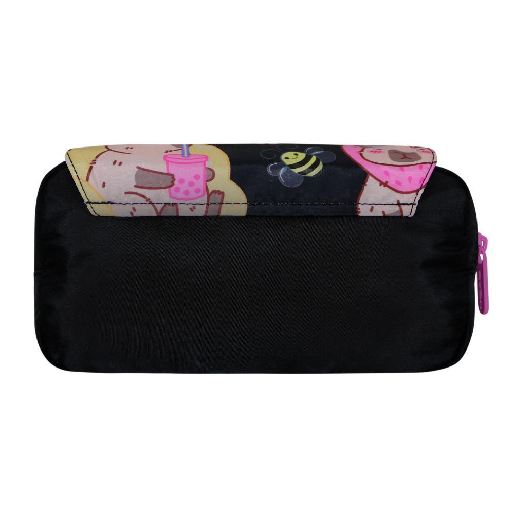 Estuche Infantil Niña Eraser Capibaras Negro Head-4