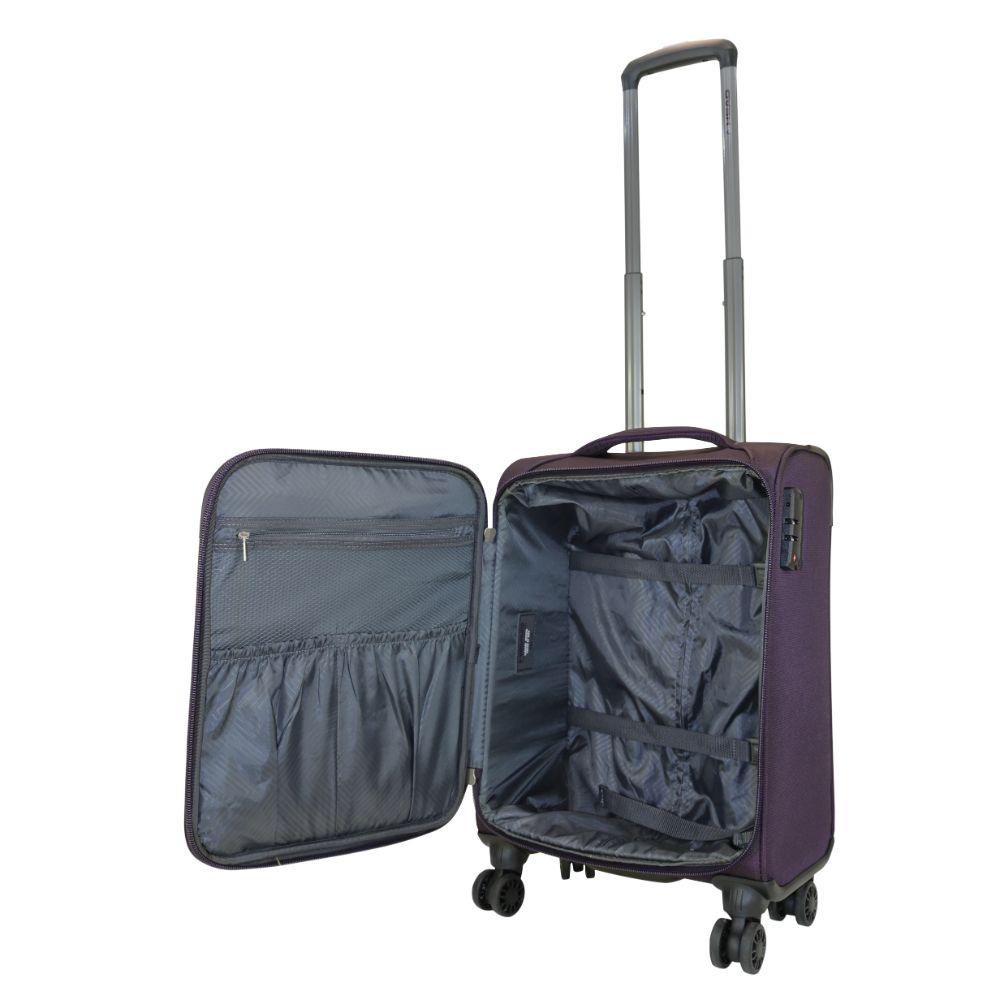 Maleta Cabina Blanda TSA Londres S Morado Head-2