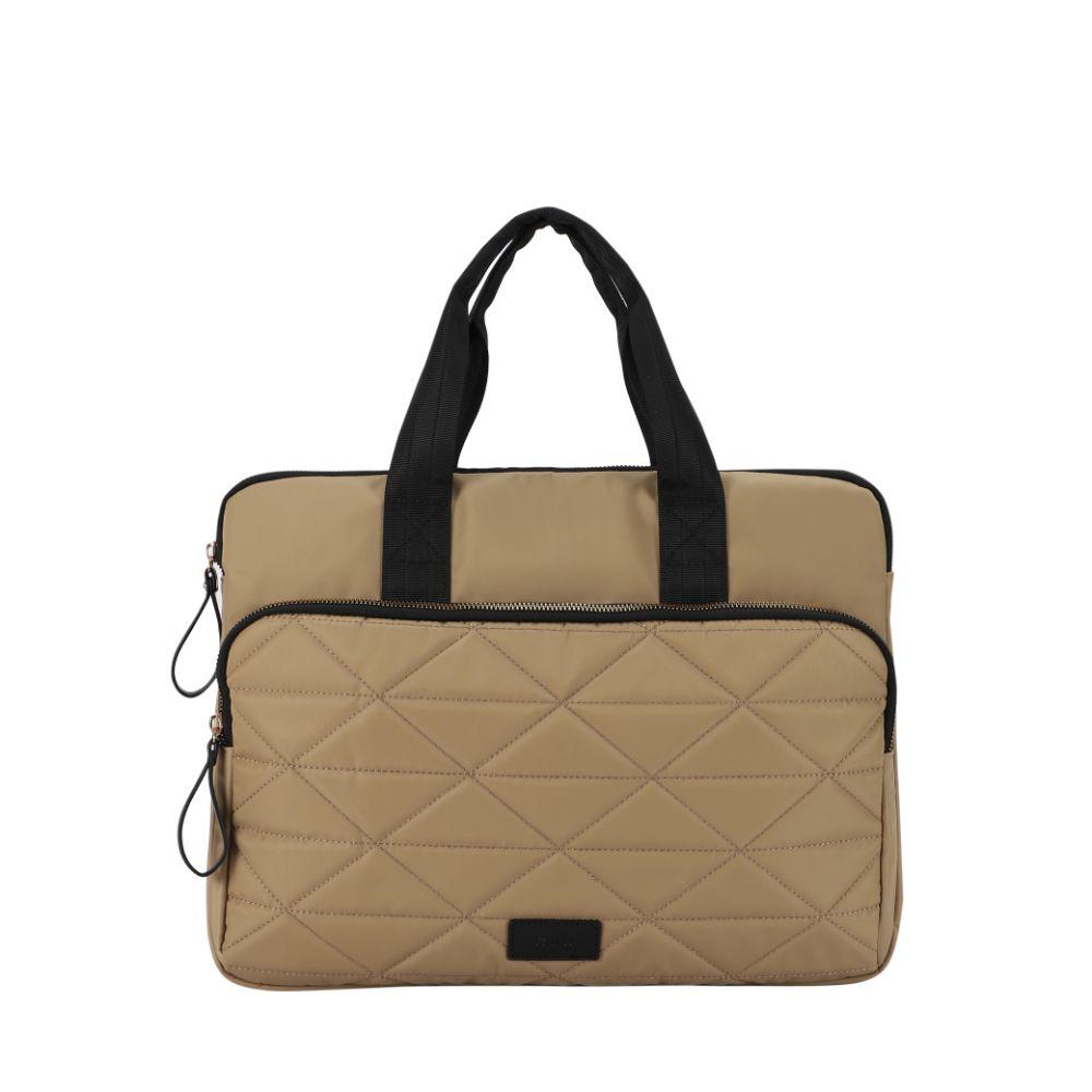 Porta Notebook Cartera Amalia Taupe Calu-1