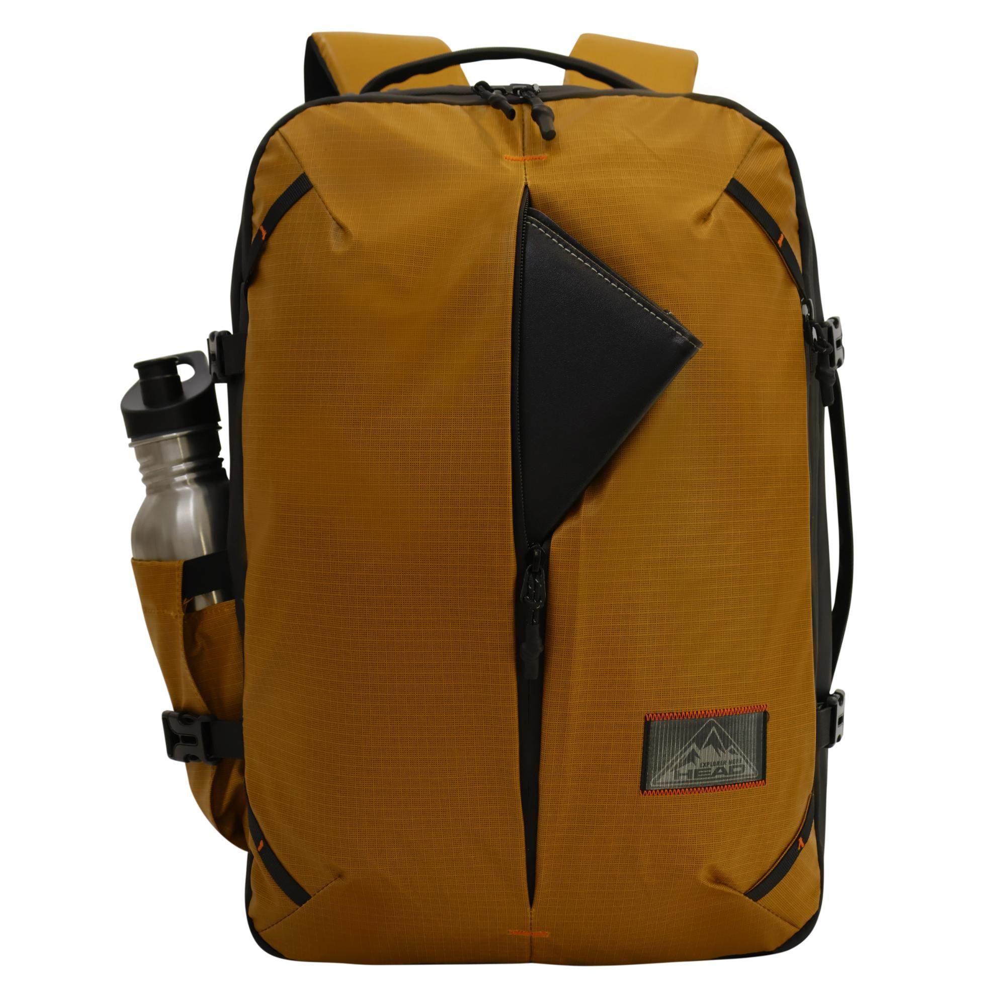 Mochila de Viaje  Fiero  Waterproof Mostaza Head-3