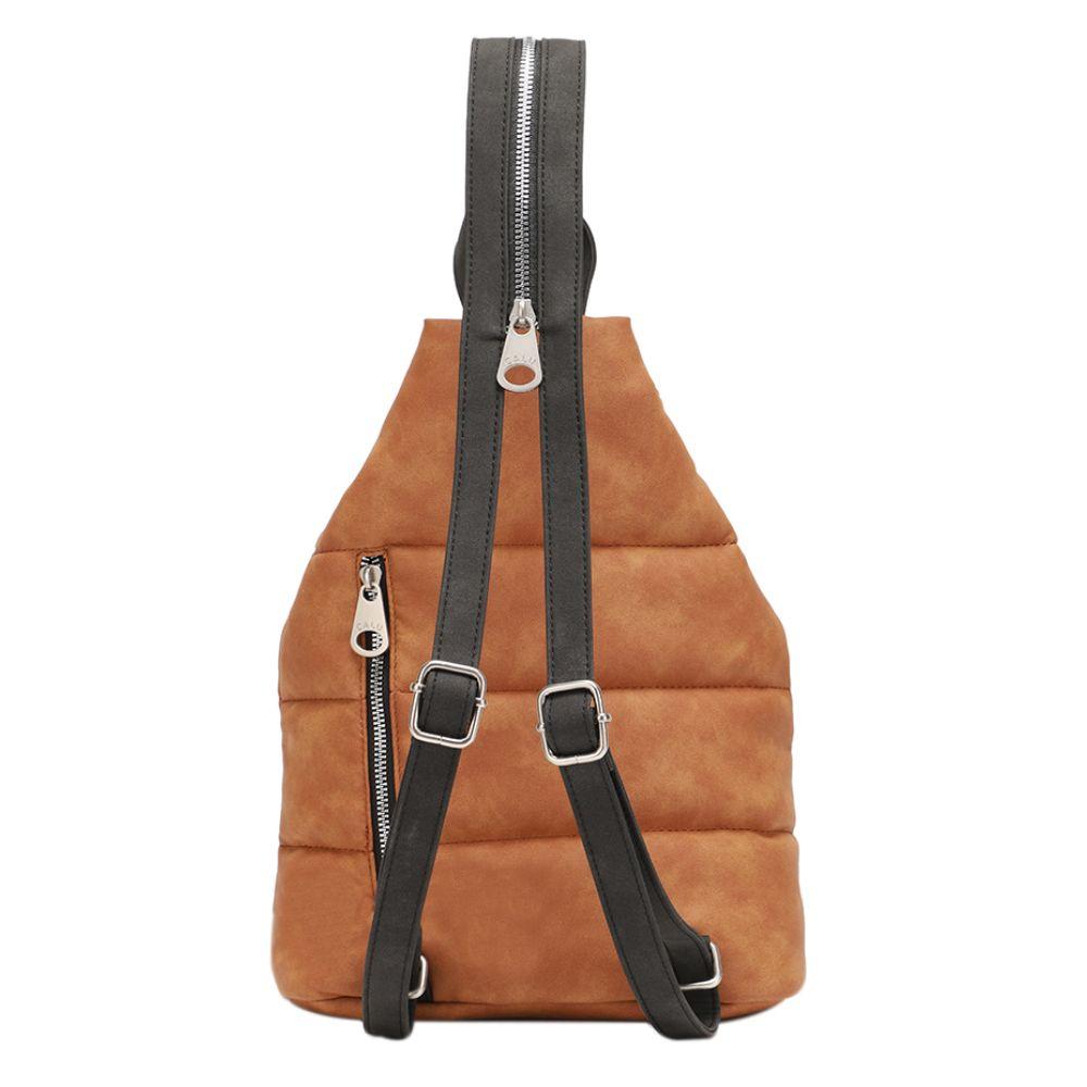 Mochila y Crossbody Amelie PU Camel Calu-4