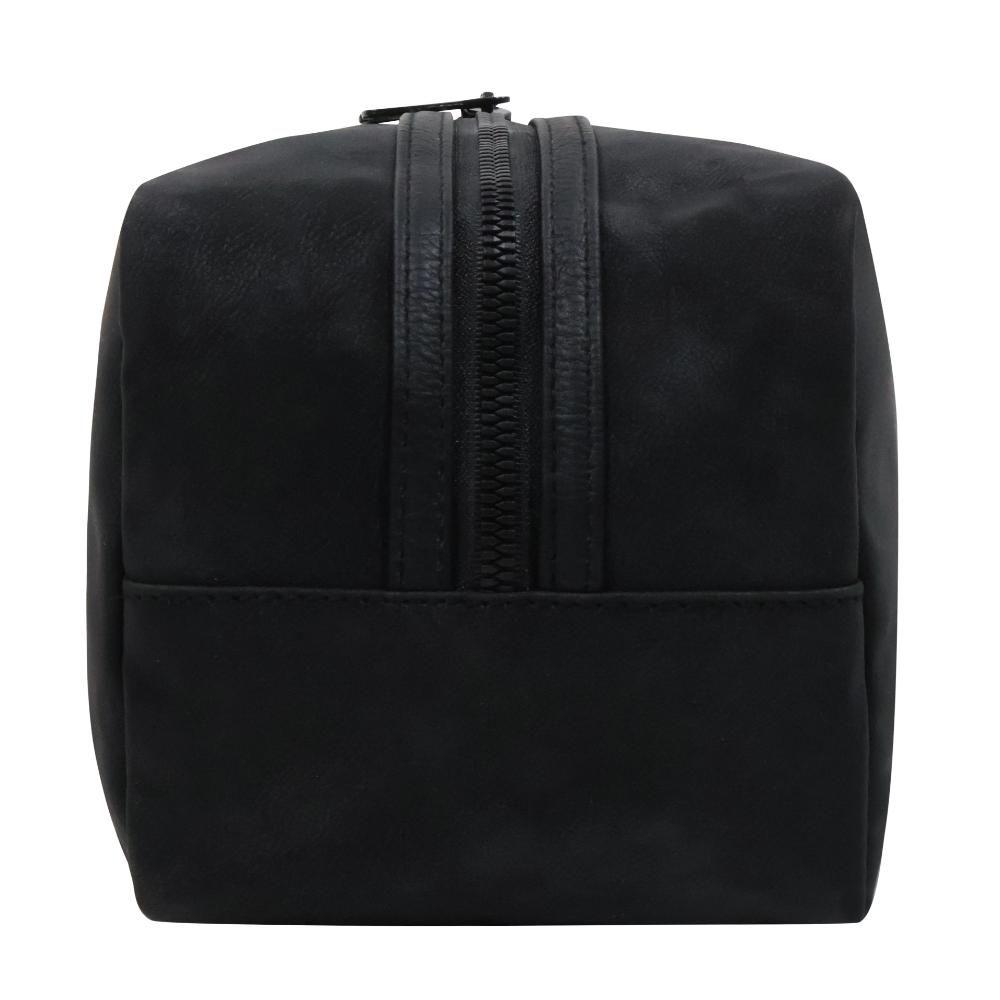 Neceser Retro Tipo Cuero Suede Negro Head-3