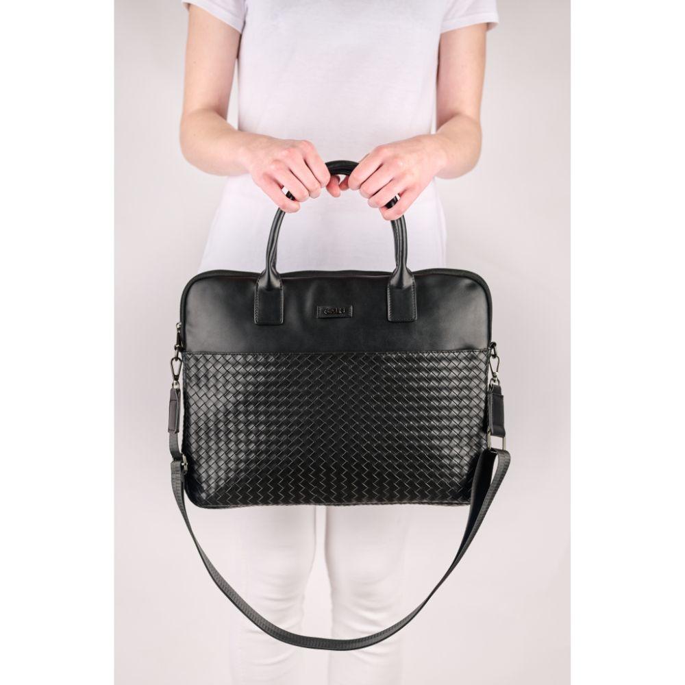 Porta Notebook Cartera Amapola Negro Calu-7