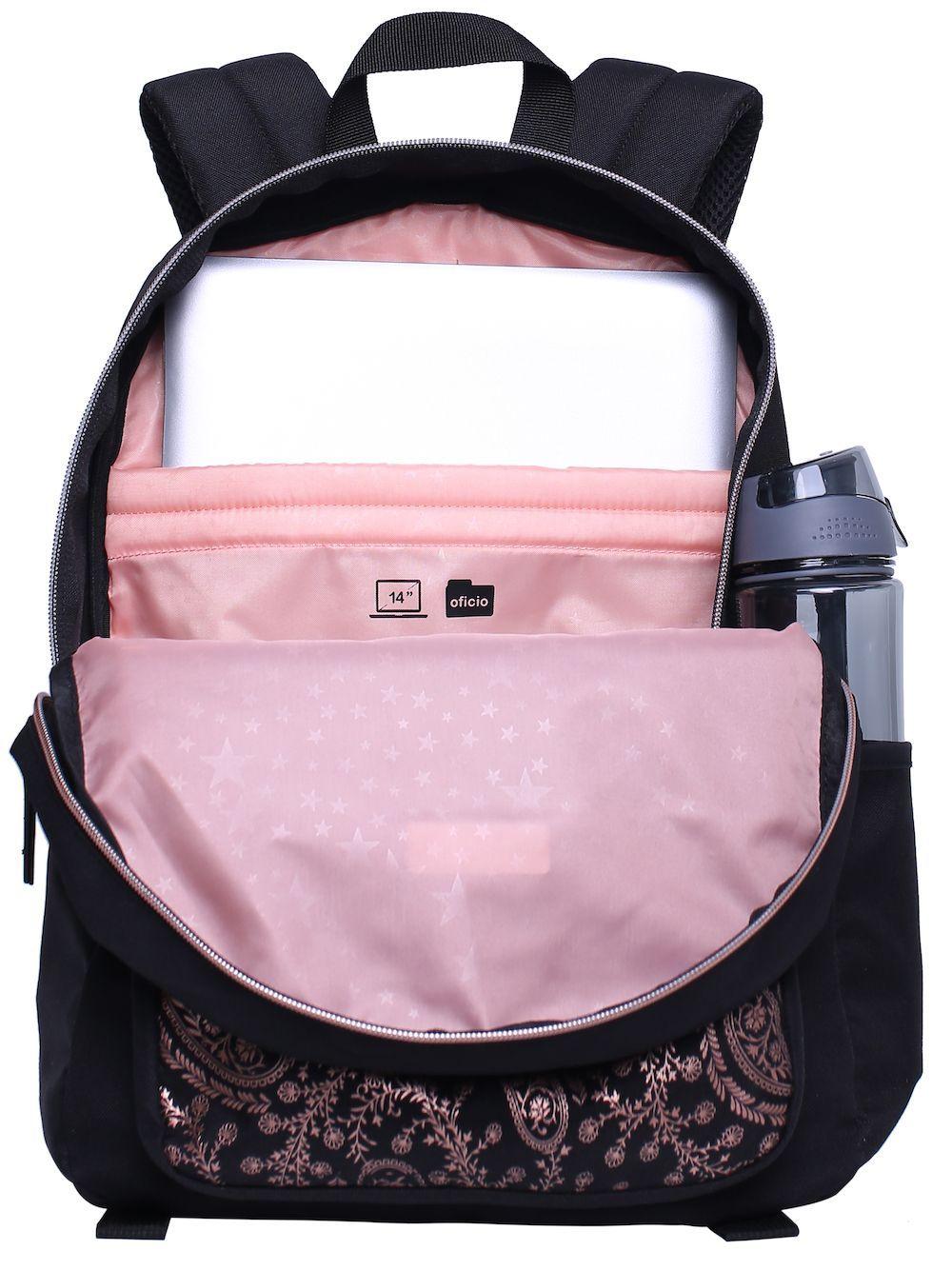 Mochila Creta Paisley Negro Head-4