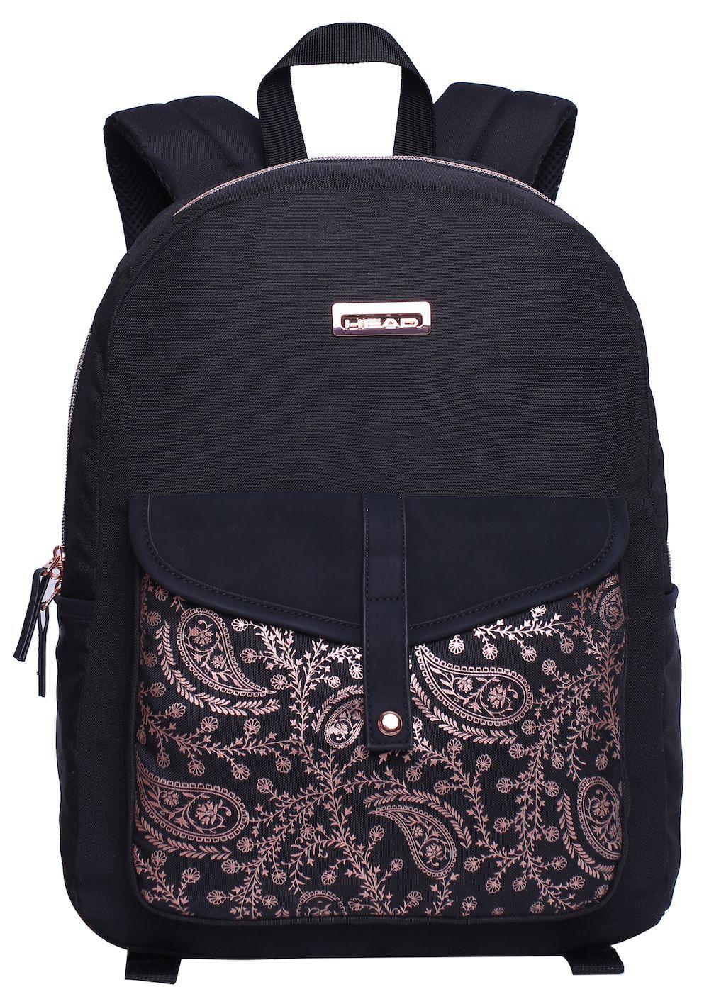 Mochila Creta Paisley Negro Head-1